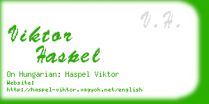 viktor haspel business card